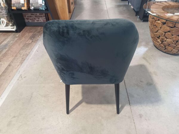FAUTEUIL VELOURS ANTHRACITE - DESTOCKAGE EXPO – Image 3