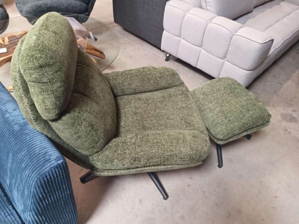 FAUTEUIL AVEC REPOSE PIEDS COLORIS VERT FORET - DESTOCK EXPO – Image 2