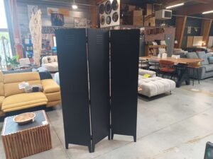 PARAVENT EN MÉTAL NOIR 120X170CM