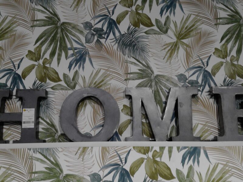 LETTRES MÉTAL "HOME" NATUREL H.30CM