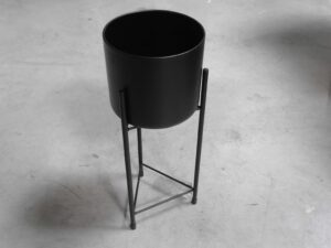 CACHE POT MÉTAL NOIR SUR PIED MM H.45CM ANNEXE MEUBLE & DECO