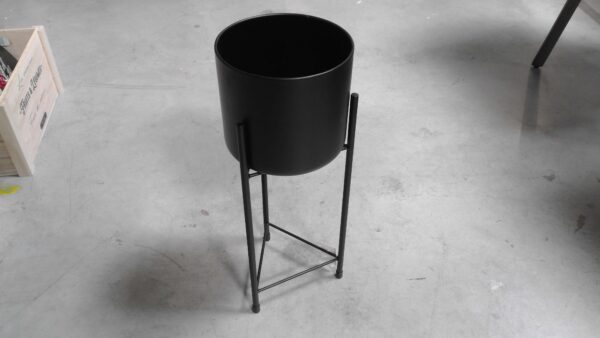 CACHE POT MÉTAL NOIR SUR PIED MM H.45CM ANNEXE MEUBLE & DECO