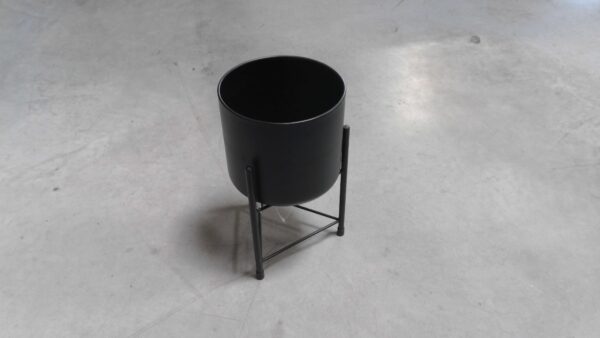 CACHE POT MÉTAL NOIR SUR PIED PM H.30CM ANNEXE MEUBLE & DECO