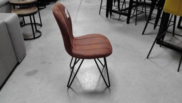 CHAISE VENUS COLORIS COGNAC EFFET CUIR VIEILLI (ZONE TR) ANNEXE MEUBLE & DECO