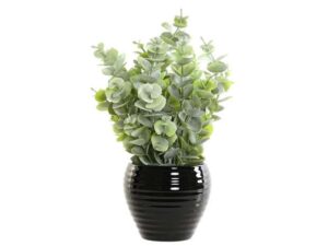 EUCALYPTUS ARTIFICIEL POT NOIR H.26CM ANNEXE MEUBLE & DECO