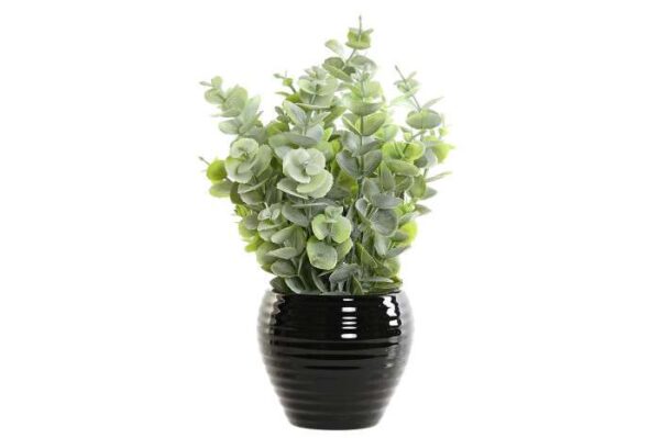 EUCALYPTUS ARTIFICIEL POT NOIR H.26CM ANNEXE MEUBLE & DECO