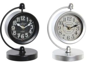 HORLOGE À POSER SUSPENDUE COLORIS NOIR OU ARGENTÉ – DESTOCK ANNEXE MEUBLE & DECO