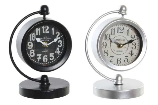 HORLOGE À POSER SUSPENDUE COLORIS NOIR OU ARGENTÉ – DESTOCK ANNEXE MEUBLE & DECO