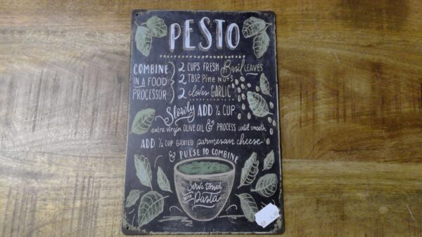 PLAQUE METAL PESTO 20X30CM ANNEXE MEUBLE & DECO