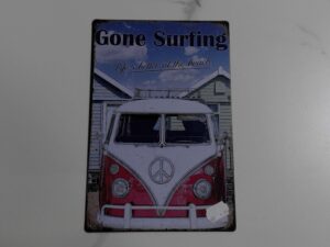 PLAQUE METAL GONE SURFING 20X30CM ANNEXE MEUBLE & DECO