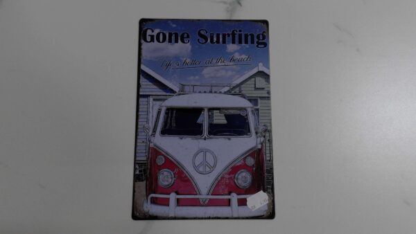 PLAQUE METAL GONE SURFING 20X30CM ANNEXE MEUBLE & DECO