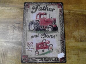 PLAQUE METAL FATHER AND SONS’ 20X30CM ANNEXE MEUBLE & DECO