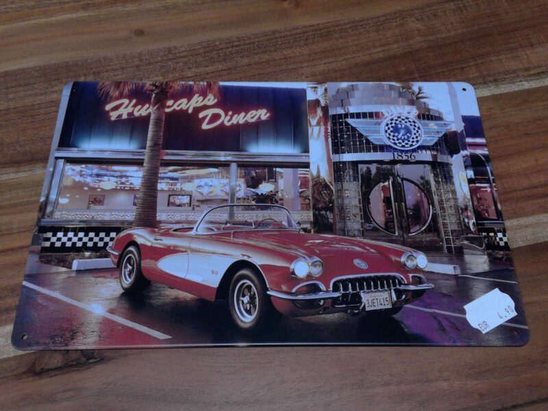 PLAQUE METAL VOITURE AMÉRICAINE 20X30CM