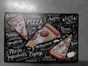 PLAQUE MÉTAL PIZZA 20X30CM ANNEXE MEUBLE & DECO