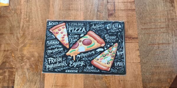 PLAQUE MÉTAL PIZZA 20X30CM ANNEXE MEUBLE & DECO