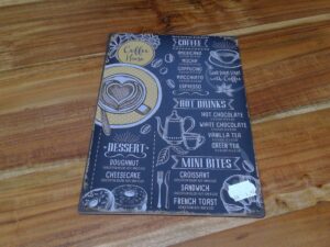 PLAQUE METAL COFFEE HOUSE GRIS JAUNE 20X30CM ANNEXE MEUBLE & DECO