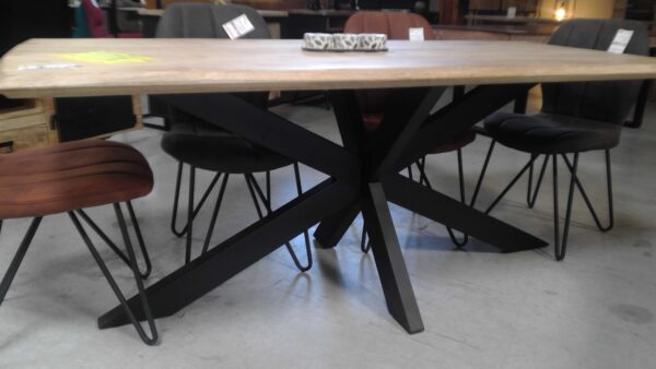 TABLE À MANGER L.200CM - MANGUIER BLANCHI PIED ARAIGNÉE – Image 2