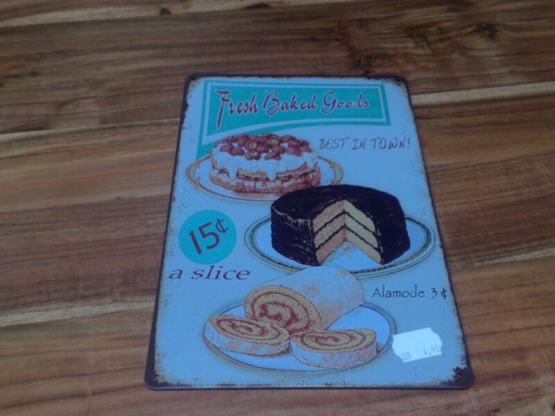 PLAQUE METAL FRESH BAKED GOODS 20X30CM