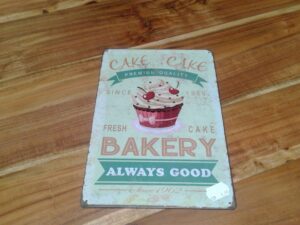 PLAQUE METAL BAKERY 20X30CM ANNEXE MEUBLE & DECO