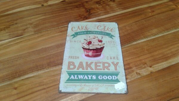 PLAQUE METAL BAKERY 20X30CM ANNEXE MEUBLE & DECO