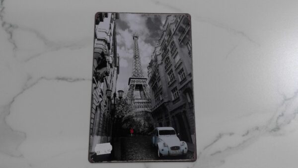 PLAQUE METAL TOUR EIFFEL 20X30CM ANNEXE MEUBLE & DECO