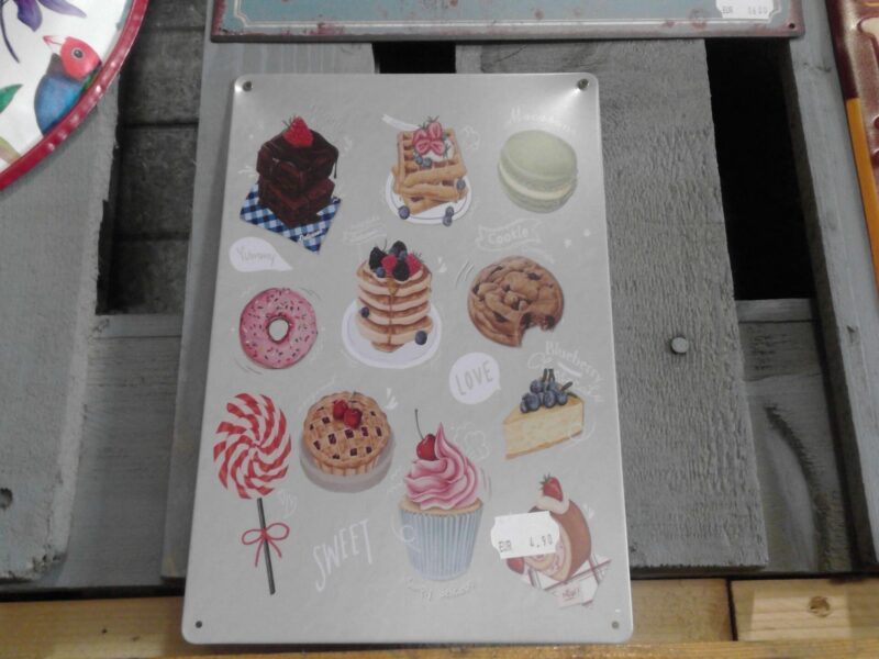 PLAQUE METAL PATISSERIES 20X30CM