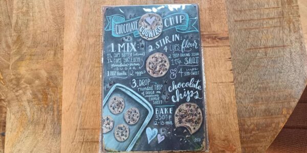 PLAQUE METAL COOKIES 20X30CM ANNEXE MEUBLE & DECO