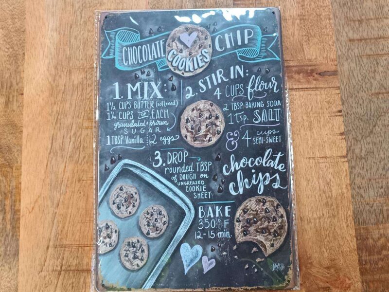 PLAQUE METAL COOKIES 20X30CM