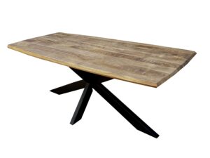 TABLE À MANGER L.220CM – MANGUIER NATUREL PIED ARAIGNÉE ANNEXE MEUBLE & DECO