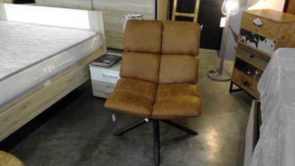 FAUTEUIL VICTOR PIVOTANT COLORIS COGNAC