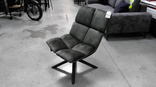 FAUTEUIL VICTOR PIVOTANT VELOURS COLORIS VERT OLIVE