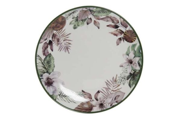 ASSIETTE PORCELAINE MOTIFS TROPICAL – DIFFÉRENTS MODÈLES ANNEXE MEUBLE & DECO