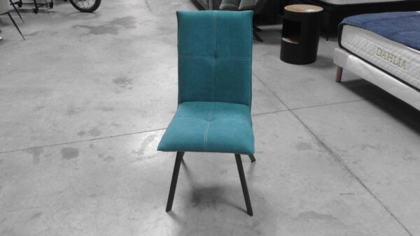 CHAISE 1760 TISSU TURQUOISE PIEDS MÉTAL ANNEXE MEUBLE & DECO