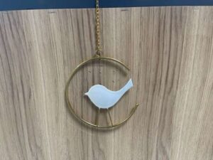 DECORATION A SUSPENDRE OISEAU BLANC DIAM.15CM ANNEXE MEUBLE & DECO