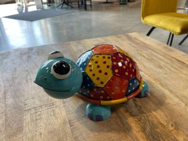 TORTUE COLORÉE MÉTAL L.32CM