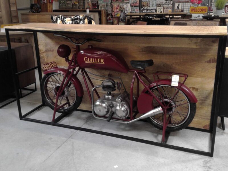 CONSOLE BAR MOTO COLORIS ROUGE L.220CM