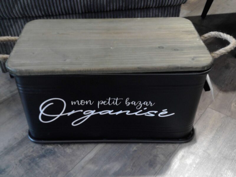 CAISSE DE RANGEMENT EN METAL AVEC COUVERCLE PM