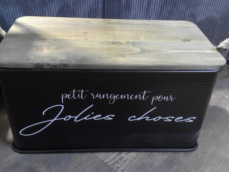 CAISSE DE RANGEMENT EN METAL AVEC COUVERCLE GM