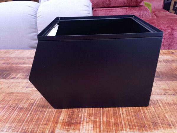 CASIER DE RANGEMENT EMPILABLE METAL NOIR – Image 2