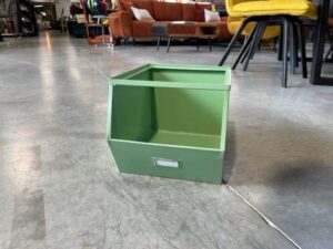 CASIER DE RANGEMENT EMPILABLE METAL VERT D’EAU ANNEXE MEUBLE & DECO