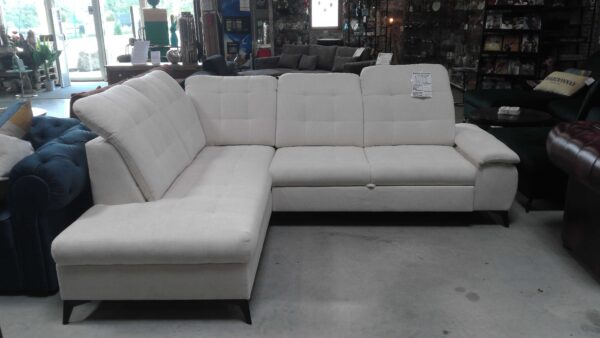 CANAPÉ ANGLE GAUCHE BETTY CONV. + COFFRE COLORIS BEIGE ( ZONE 1 )