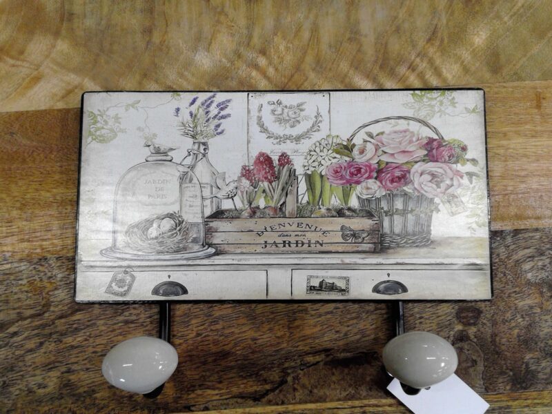 PATERE 2 CROCHETS FLEURS