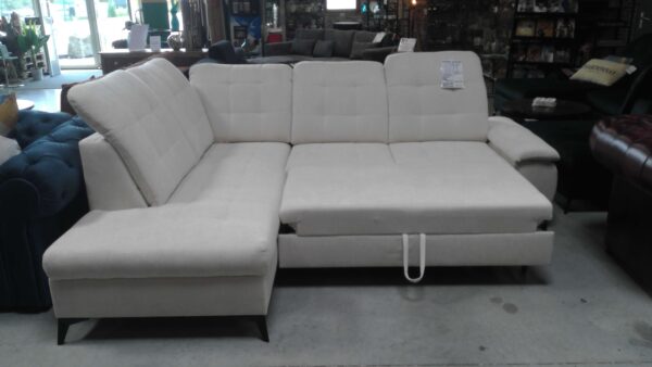 CANAPÉ ANGLE GAUCHE BETTY CONV. + COFFRE COLORIS BEIGE ( ZONE 1 ) – Image 2