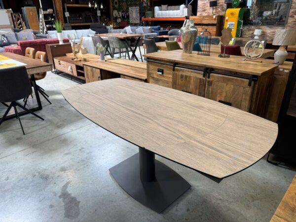 TABLE PIVOT. CERAM. BOIS CLAIR - 2 ALLONGES- DESTOCK EXPO 2ÈME CHOIX – Image 4
