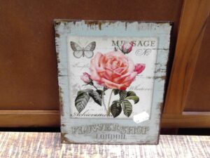 PLAQUE METAL 25X20CM FLOWER SHOP ANNEXE MEUBLE & DECO