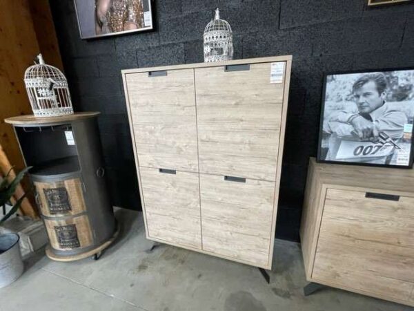ARGENTIER 4 PORTES PALMA COLORIS BOIS CLAIR