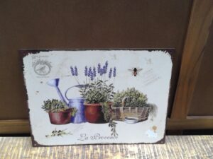 PLAQUE METAL 25X33CM LA PROVENCE ANNEXE MEUBLE & DECO