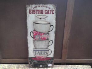 PLAQUE METAL 50X20CM BISTRO CAFE ANNEXE MEUBLE & DECO