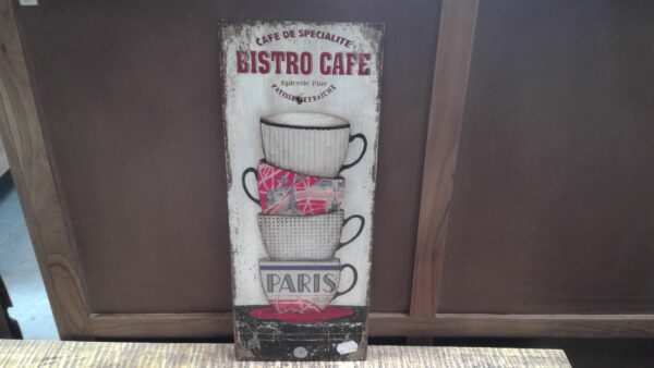 PLAQUE METAL 50X20CM BISTRO CAFE ANNEXE MEUBLE & DECO