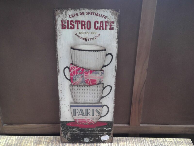 PLAQUE METAL BISTRO CAFE